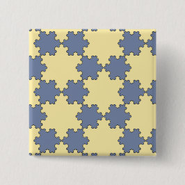 Tessellated Koch Snöflingor (Fractal Mönster) Knapp