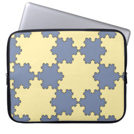Tessellated Koch Snöflingor (Fractal Mönster) Laptop Fodral