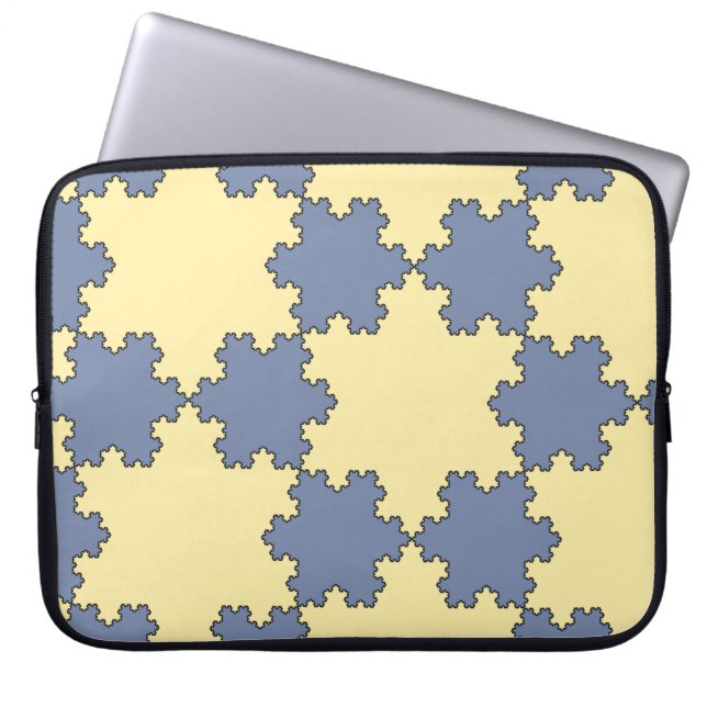 Tessellated Koch Snöflingor (Fractal Mönster) Laptop Fodral (Framsidan)