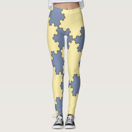 Tessellated Koch Snöflingor (Fractal Mönster) Leggings