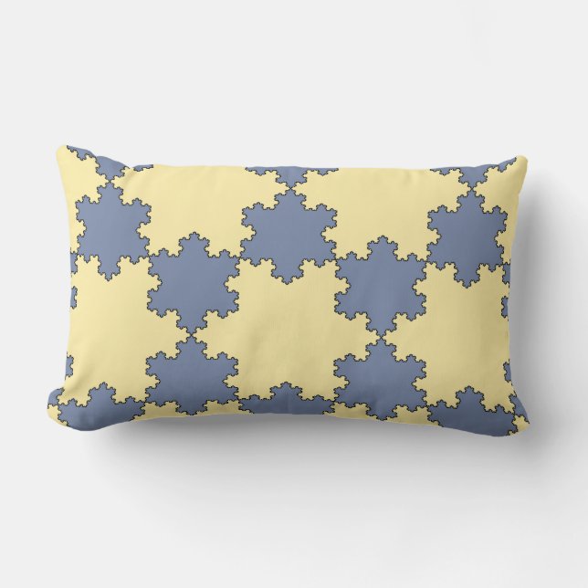 Tessellated Koch Snöflingor (Fractal Mönster) Lumbarkudde (Framsida)