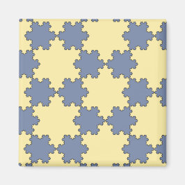 Tessellated Koch Snöflingor (Fractal Mönster) Magnet