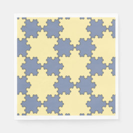 Tessellated Koch Snöflingor (Fractal Mönster) Pappersservett