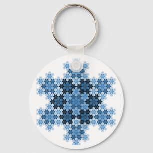 Tessellated Koch snöflingor Nyckelring
