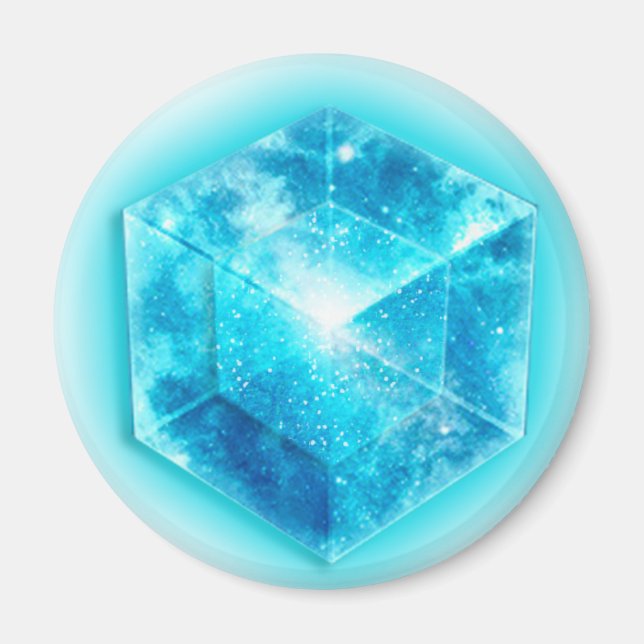 Tesseract, 4D Hypercube, Hyperwürfel Magnet (Framsidan)