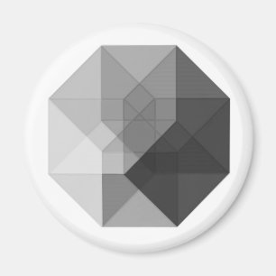 Tesseract (gråskala) magnet