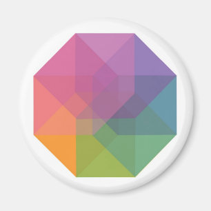 Tesseract (pastellfärgad regnbåge) magnet