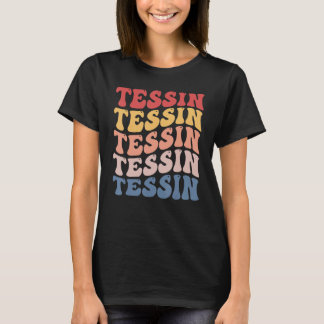 Tessin City Groovy Retro T Shirt