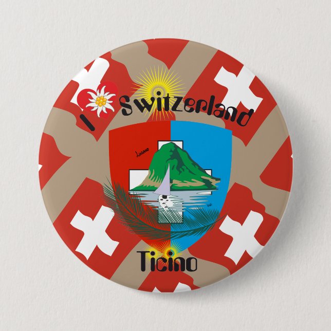 Tessin - Ticino - Schweiz - Svizzera Buttons Knapp (Framsida)
