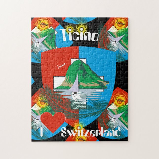 Tessin - Ticino - Schweiz - Svizzera Puzzles Pussel (Vertikal)
