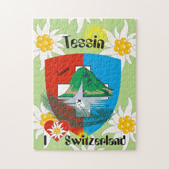 Tessin - Ticino - Schweiz - Svizzera Puzzles Pussel (Vertikal)