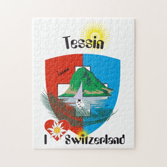Tessin - Ticino - Schweiz - Svizzera Puzzles Pussel (Vertikal)