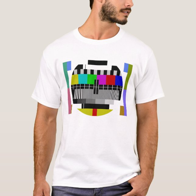 Test Card T-Shirt TV Pattern (Framsida)