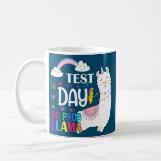 Test Day No Prob llama Llama Teacher Exam Testing Kaffemugg