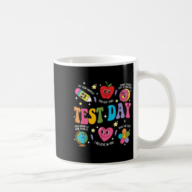 Test Day Rock The Test Testing Day Motivational Te Kaffemugg (Höger)