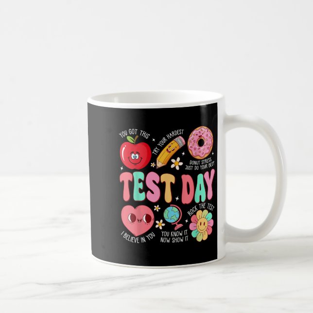 Test Day Rock The Test Testing Day Motivational Te Kaffemugg (Höger)