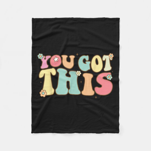 Test Day Teacher Shirt Motivational Testing Day St Fleecefilt (Framsidan)