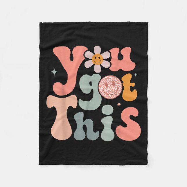 Test Day Teacher Shirt Motivational Testing Day St Fleecefilt (Framsidan)