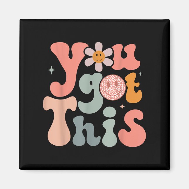 Test Day Teacher Shirt Motivational Testing Day St Magnet (Framsidan)