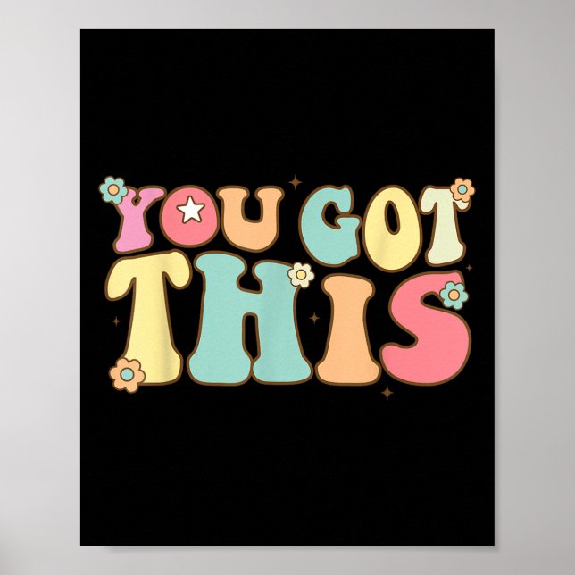 Test Day Teacher Shirt Motivational Testing Day St Poster (Framsidan)