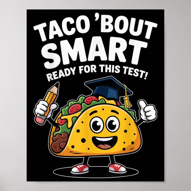 Test Day Teacher Shirt Motivational Testing Day Ta Poster (Framsidan)