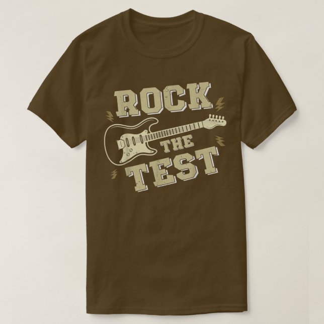 Test Day Teacher Sten, Test Guitar Teacher Test T Shirt (Design framsida)