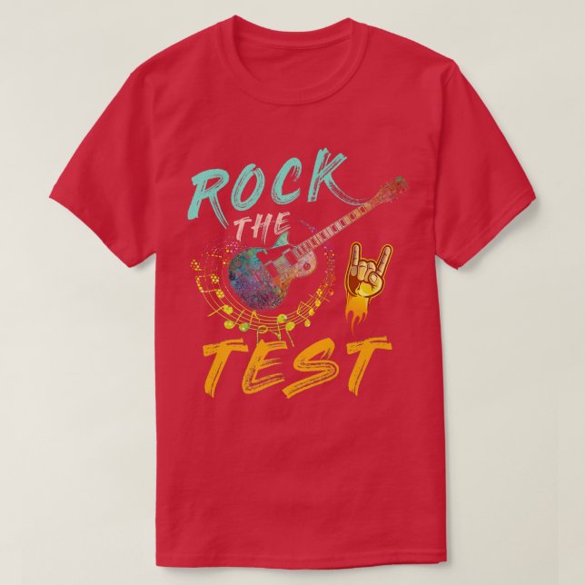 Test Day Teacher Sten, Test Guitar Teacher Test T Shirt (Design framsida)