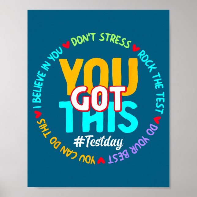 Test Day You Got This - Funny Motivation Teacher S Poster (Framsidan)