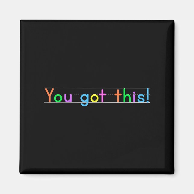 Test Day You Got This! Motivational Teacher Studen Magnet (Framsidan)