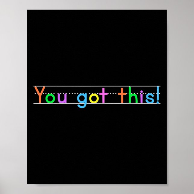 Test Day You Got This! Motivational Teacher Studen Poster (Framsidan)