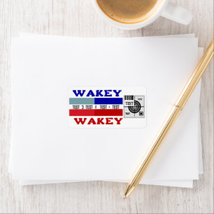 Test Mönster Wakey Wakey Adressetikett