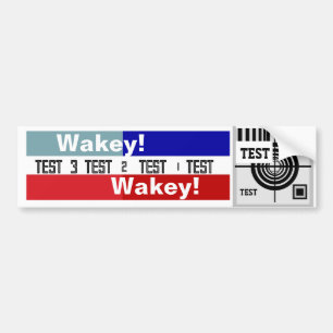 Test Mönster Wakey Wakey Car Magnet Bildekal