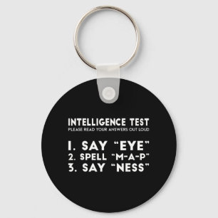 Test Öga Karta Ness Funny Joke Fars dag Nyckelring