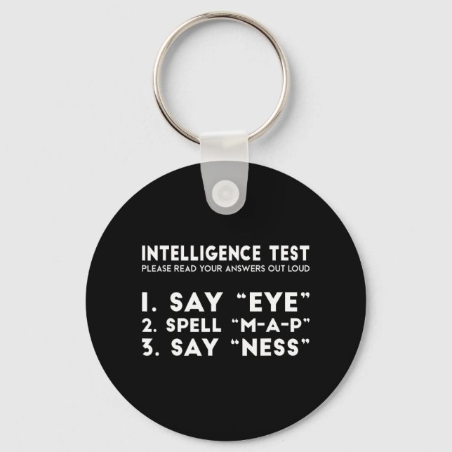 Test Öga Karta Ness Funny Joke Fars dag Nyckelring (Framsida)