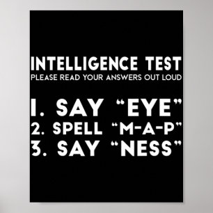 Test Öga Karta Ness Funny Joke Fars dag Poster