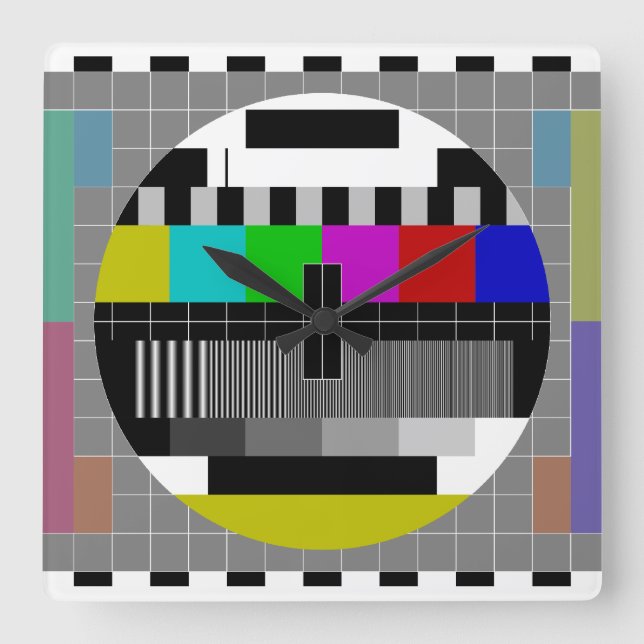 Test skärm fyrkantig klocka (Framsida)