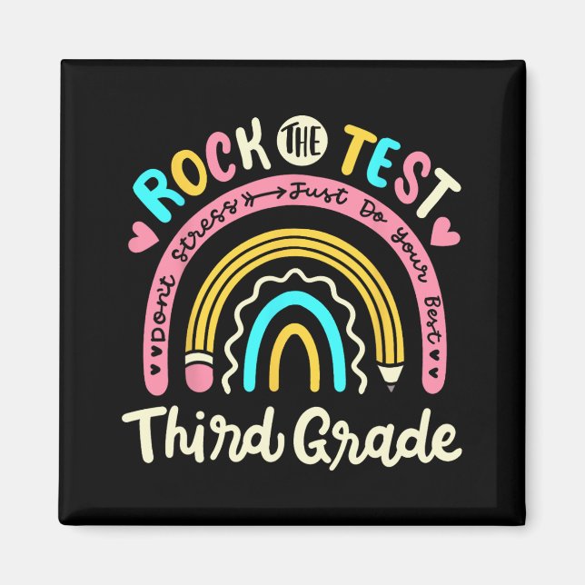 Test Tredje Klass-rabattdagsläraren Stud Magnet (Framsidan)