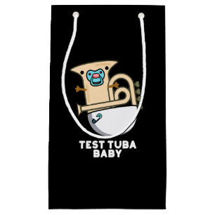 Test Tuba Baby Funny Science Tuba Pun Mörk BG