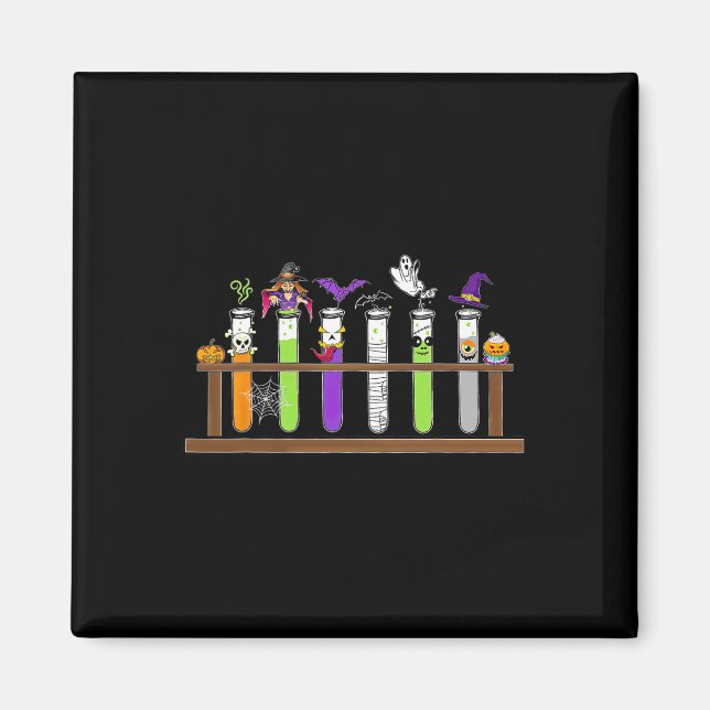 Test Tube Chemistry Nerd Science Teacher Spooky Ha Magnet (Framsidan)