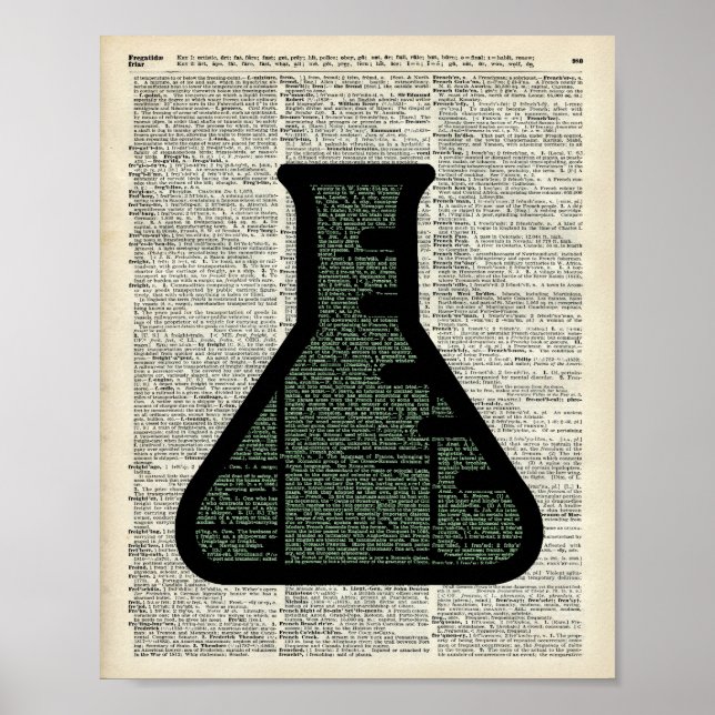 Test Tube Dictionary Art Poster (Framsidan)