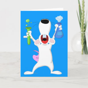 Test Tube Lab Råtta Card Kort
