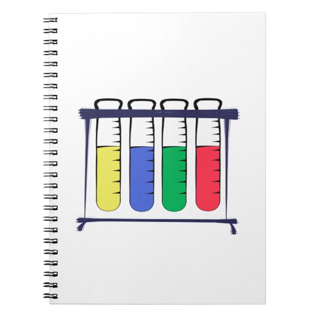 Test Tube Shelf Anteckningsbok (Framsidan)