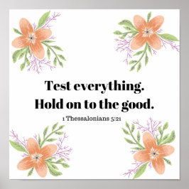 Testa allt | 1 Thessaloniki Bible Verse Poster
