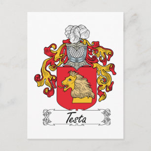 Testa Family Crest Vykort