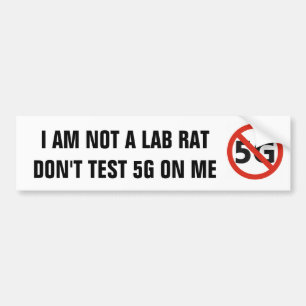 Testa inte 5G på mig bildekalet Bildekal