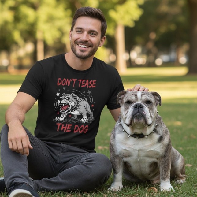 Testa inte den aggressiva Hund Bulldog T Shirt (Skapare uppladdad)