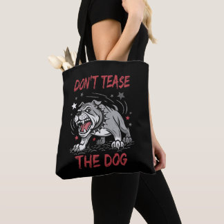Testa inte den aggressiva Hund Bulldog Tygkasse
