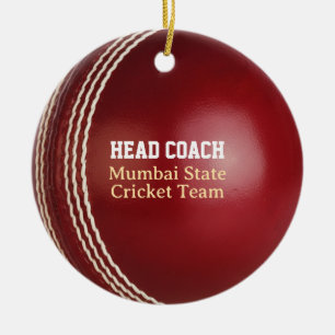 Testa matcha Red Cricket Boll med Anpassningsbar T Julgransprydnad Keramik