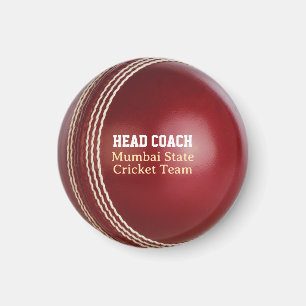 Testa matcha Red Cricket Boll med Anpassningsbar T Magnet