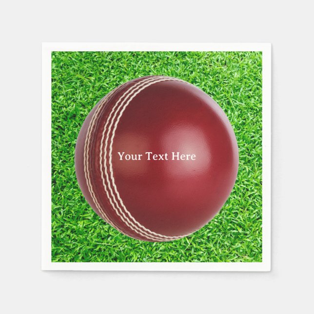 Testa matcha Red Cricket Boll med Anpassningsbar T Pappersservett (Framsidan)
